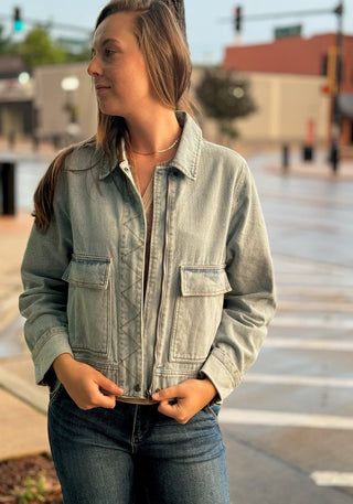 Denim Bomber Jacket