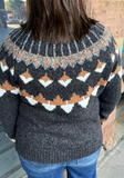 Tribal Mock Neck Intarsia Sweater