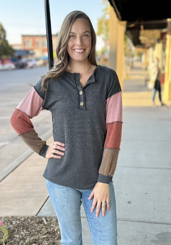 Olivia Half-Button Top