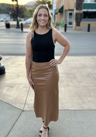 Faux Leather Skirt