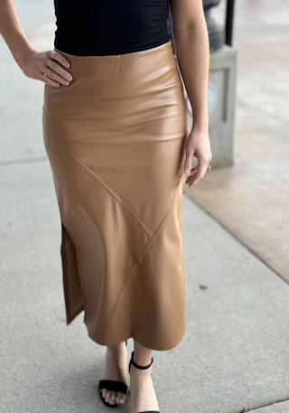 Faux Leather Skirt