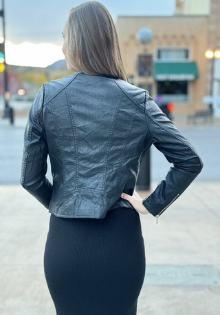 Classic Faux Leather Jacket