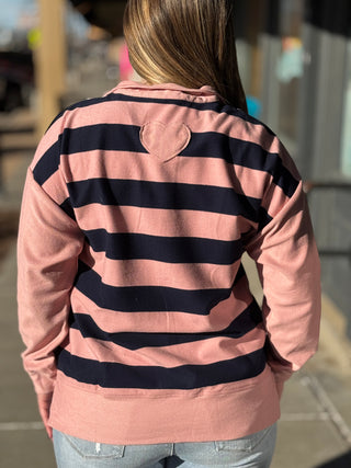 Striped Half-Zip