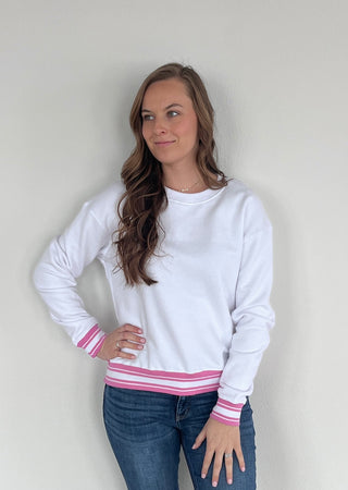 Contrast Cinch Sweatshirt