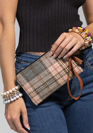 Plaid Wristlet